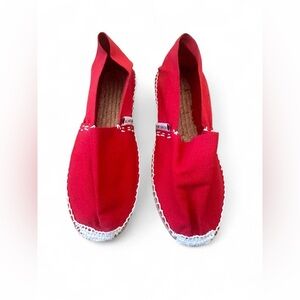 Apparatus Red Canvas Espadrilles size 38 NEW WITHOUT BOX